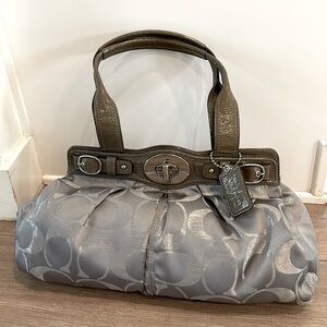 Gray/Silver Coach Women’s Purse